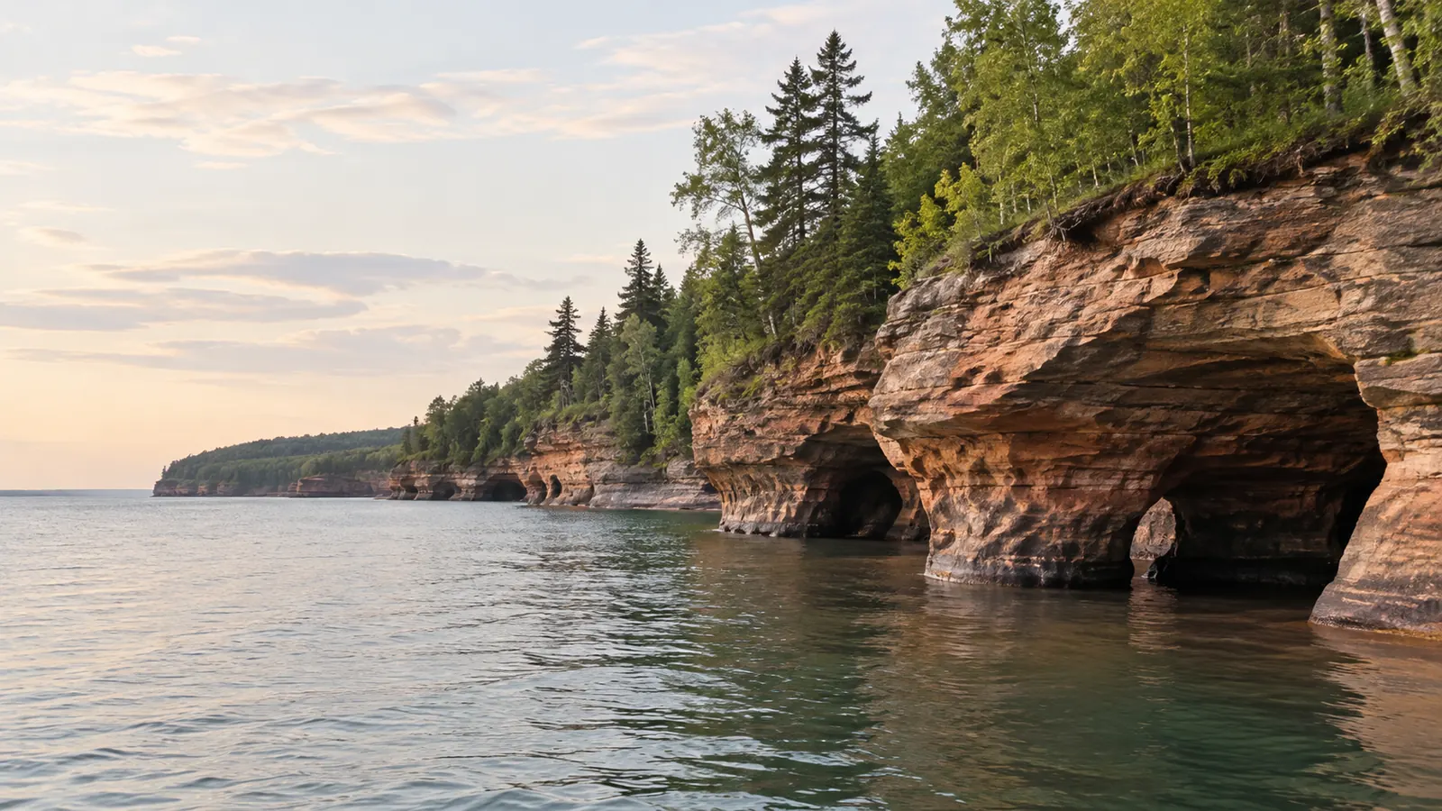 Apostle Islands National Lakeshore und die Meereshöhlen am Meyers Beach